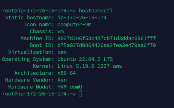 check hostnamectl ubuntu